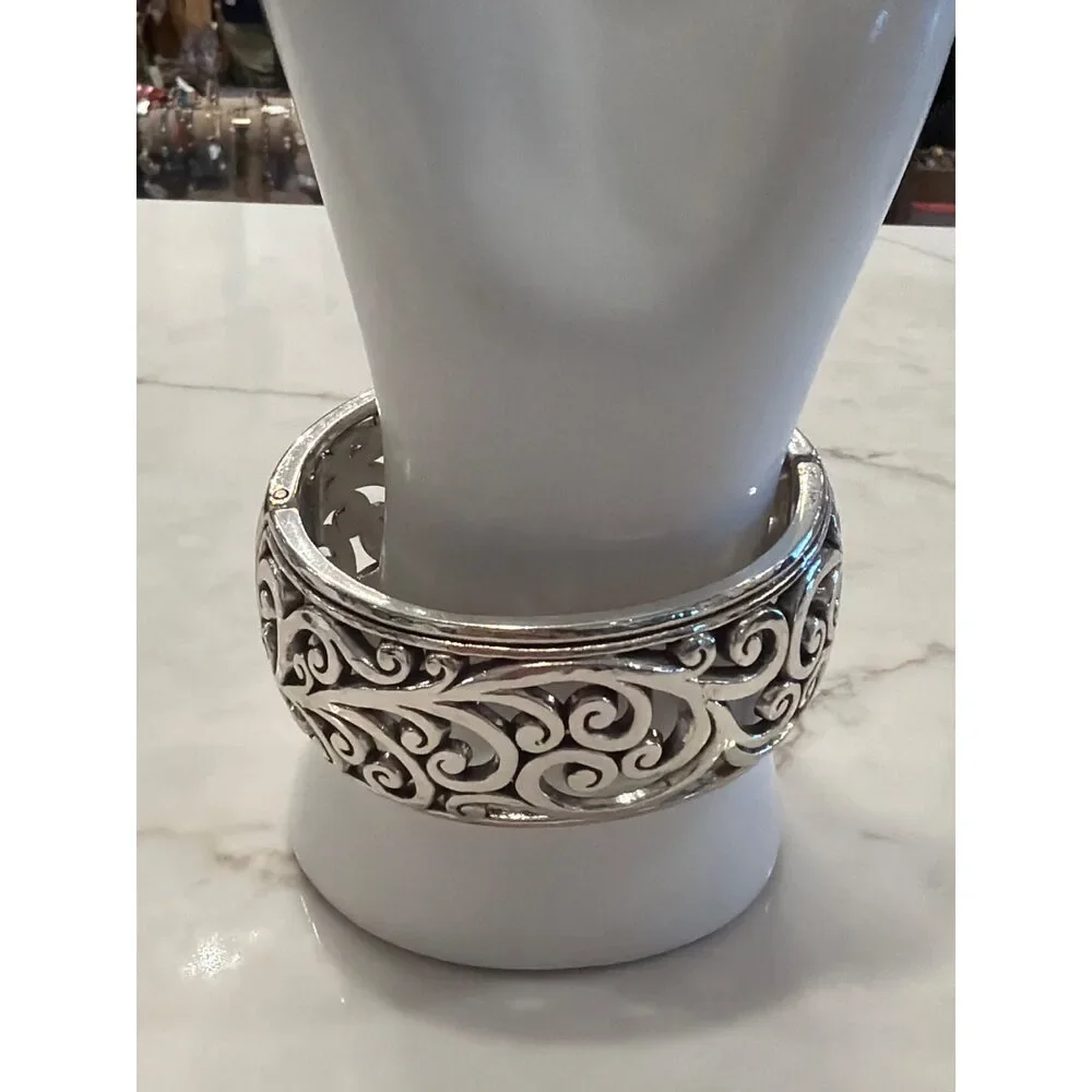Brighton Scroll Filigree Cuff Bracelet Silver One Size